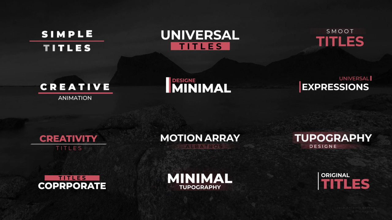 12个时尚标题素材库精选AE模板