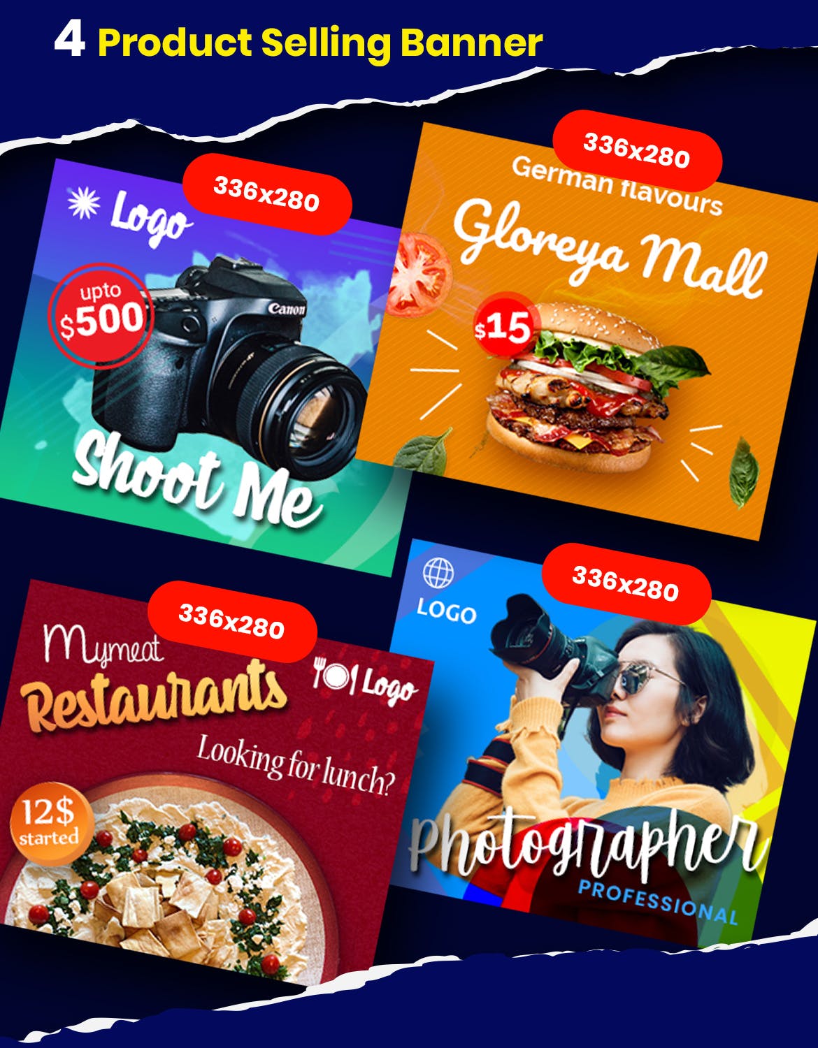 25款多尺寸谷歌创意广告Banner图设计模板 25 Ad Banner Bundle插图(2)