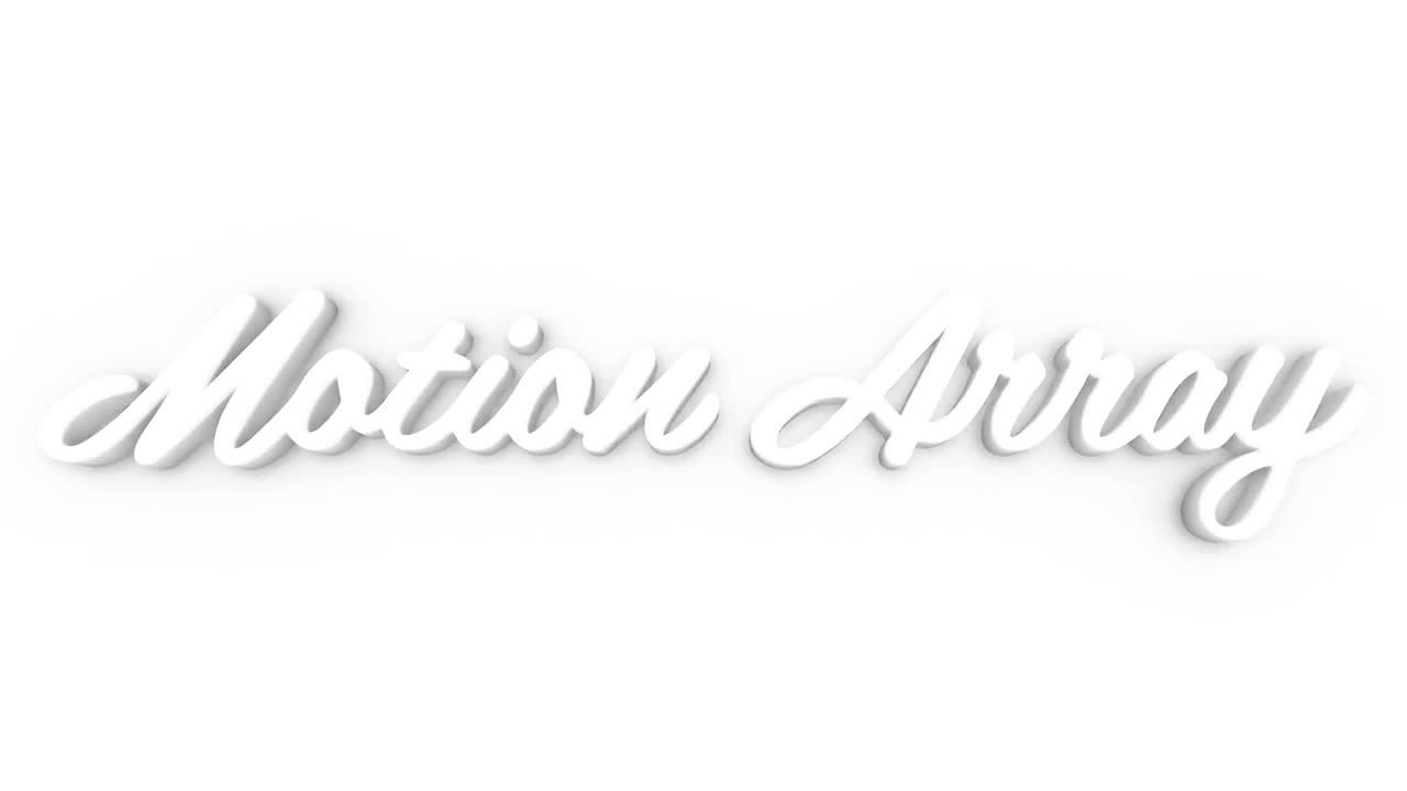 白色超级清洁徽标素材库精选AE模板