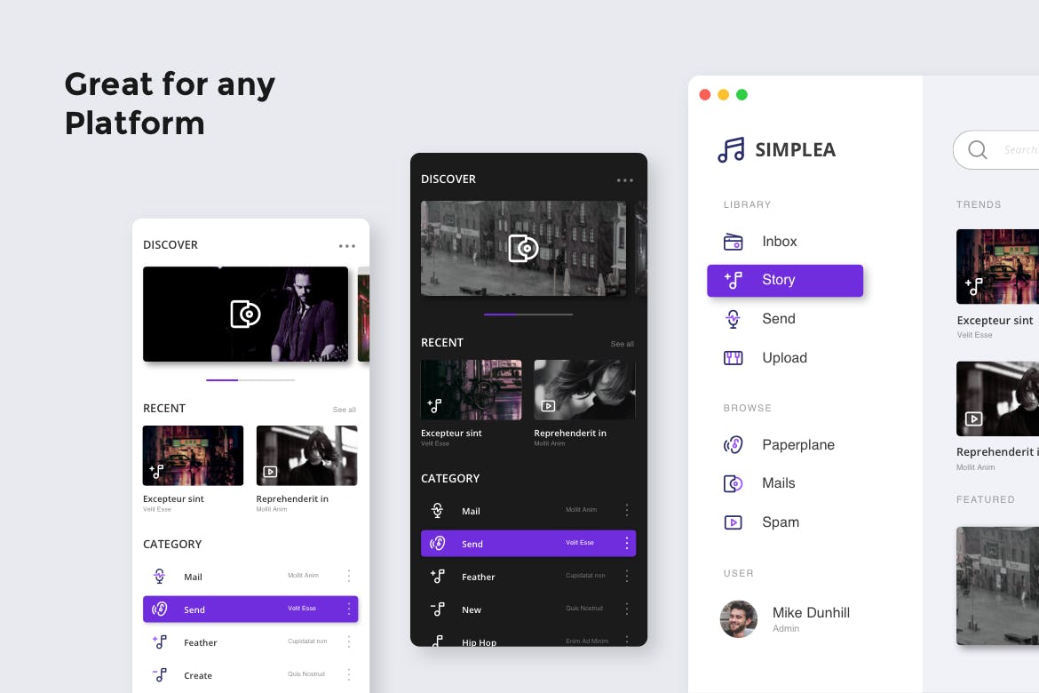 音乐应用UI设计线性图标素材 Simplea Line – Music Icon Set插图(2)