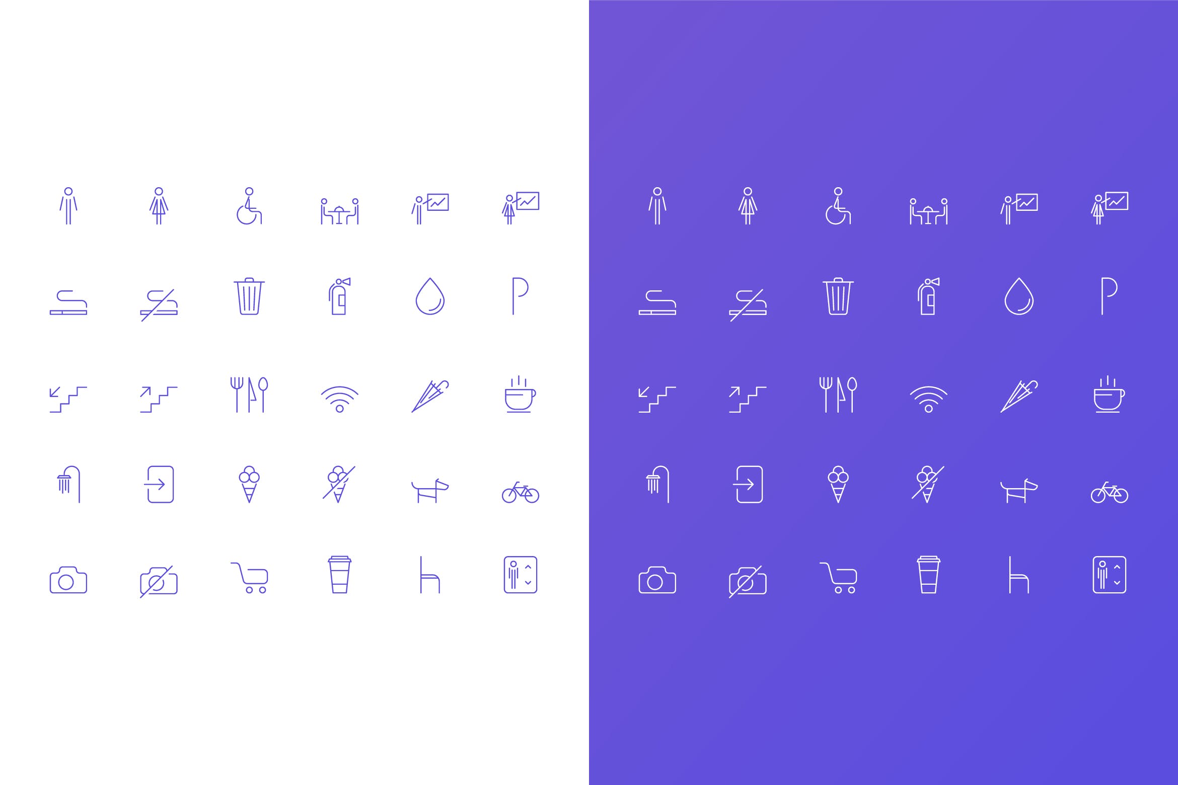 咖啡主题极简设计风格矢量线性图标 Simple Vector Icons Set for Сafe插图