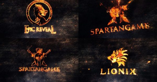 焰火特效史诗风格Logo标志演示素材库精选AE模板 Epic Legendary Logo Reveals
