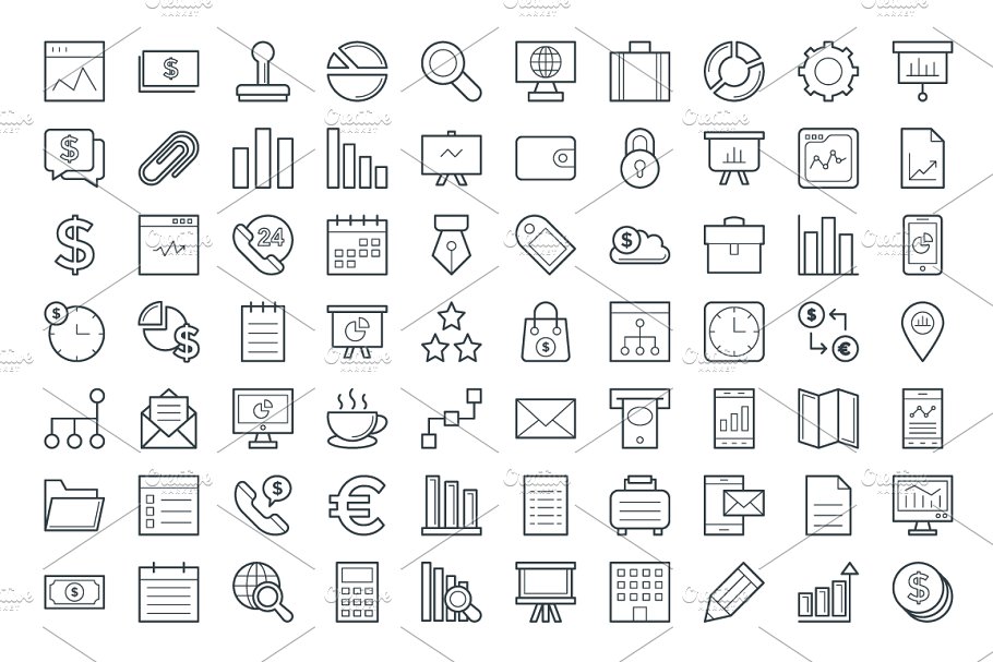 125+商业企业矢量图标 125+ Business Vector Icons插图(1)