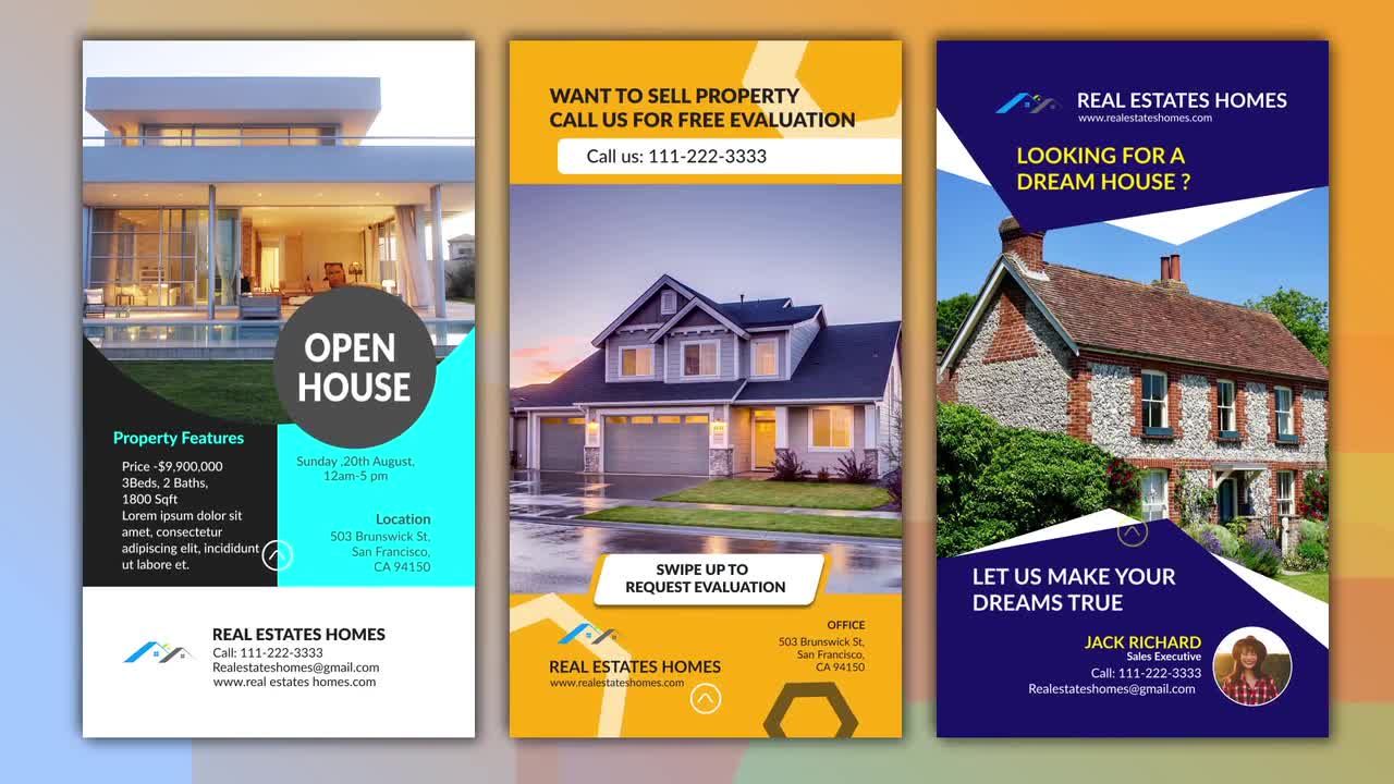 房地产Instagram故事动画素材库精选AE模板