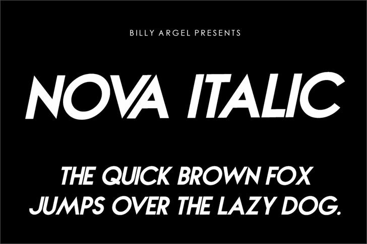NOVA ITALIC Personal Use font插图
