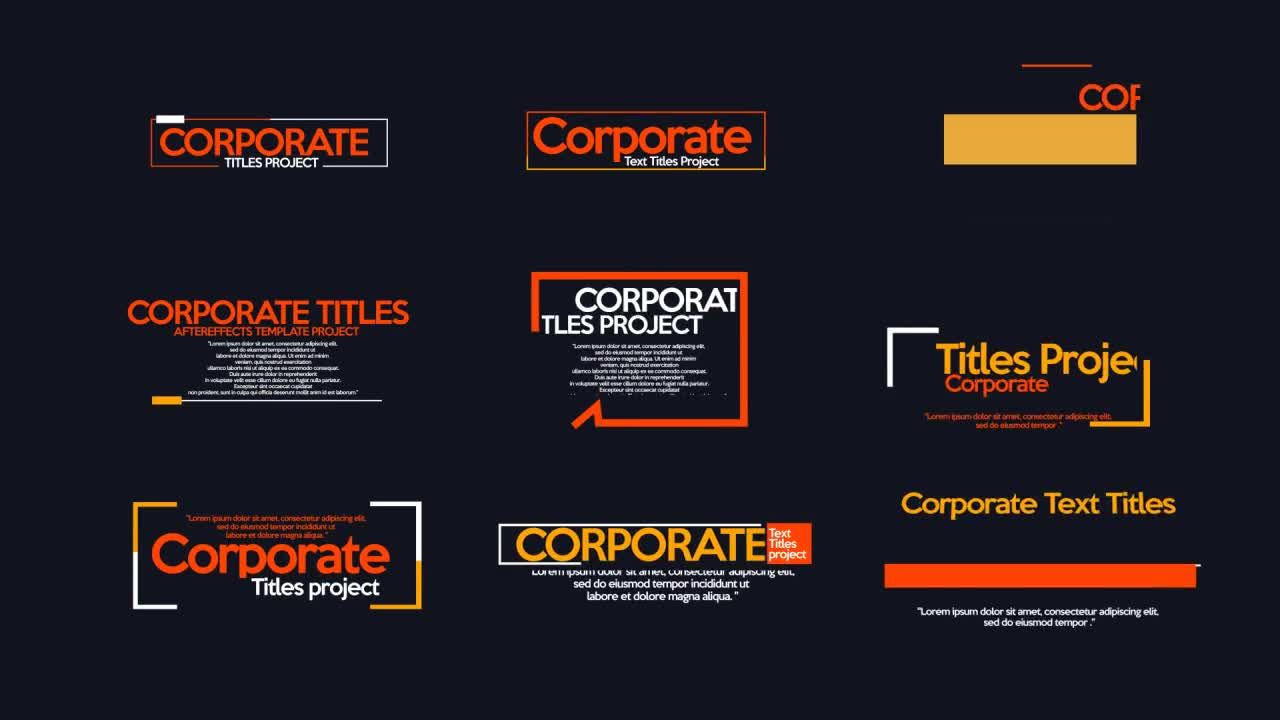 简洁引用文字文本标题展示素材库精选AE模板