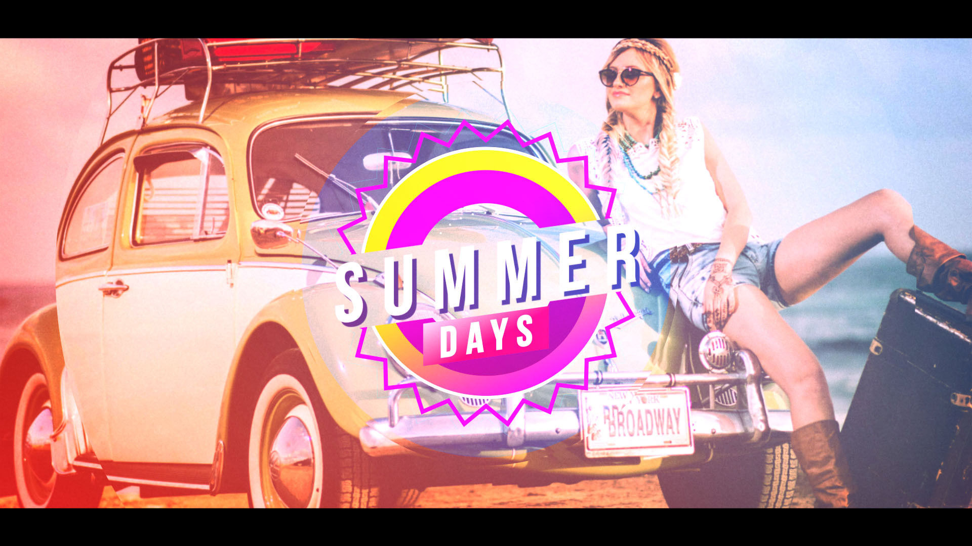 明亮多彩的夏日开场白素材库精选AE模板