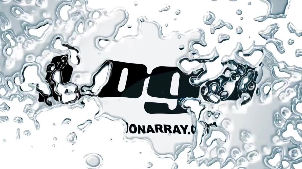 现代创意的飞溅水标志素材库精选AE模板