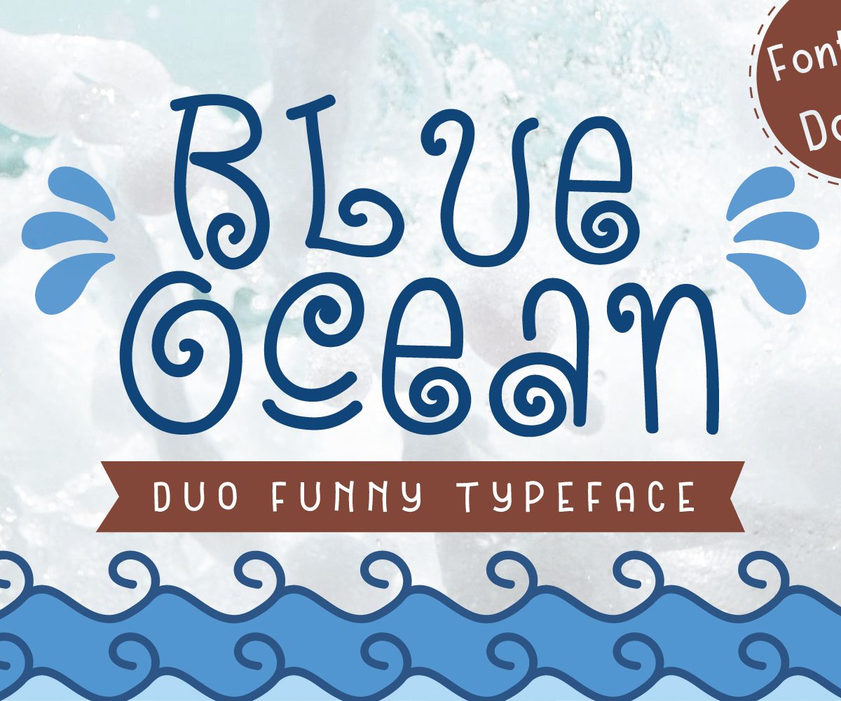 Blue Ocean – Cute and Funny Font素材之家精选英文字体