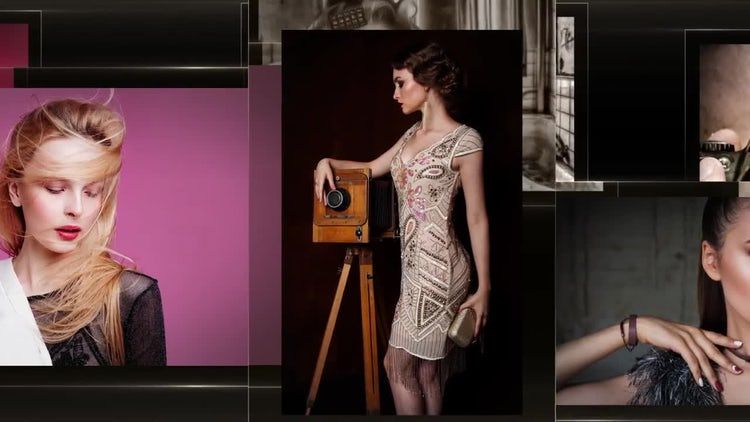 投资组合循环动画效果展示ae模板