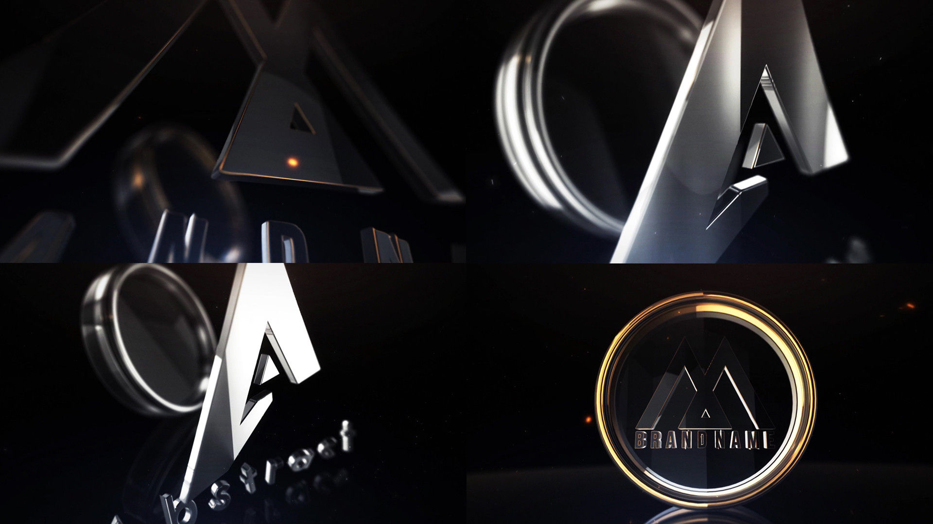 史诗级科幻3D简洁logo特效片头展示