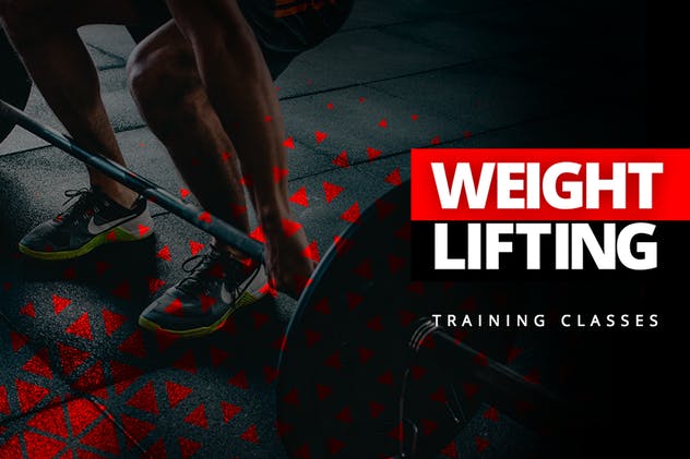 健身/举重和健身俱乐部社交媒体宣传物料素材 Weightlifting Fitness – Social Media Kit插图(6)