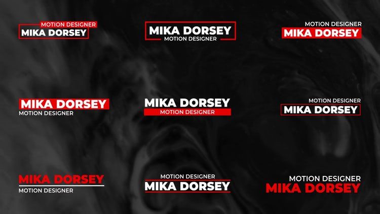 9个独特简洁的低三分之二标题动画素材库精选AE模板