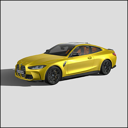 宝马M4 G82 2021轿车FBX格式素材之家精选3D模型