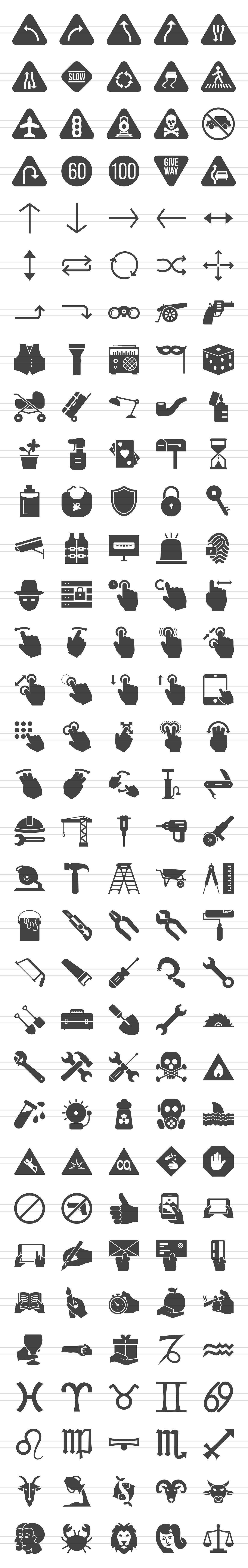 166枚面性单色图标打包下载[AI, CDR, EPS, JPG, PNG, SVG]插图(1)