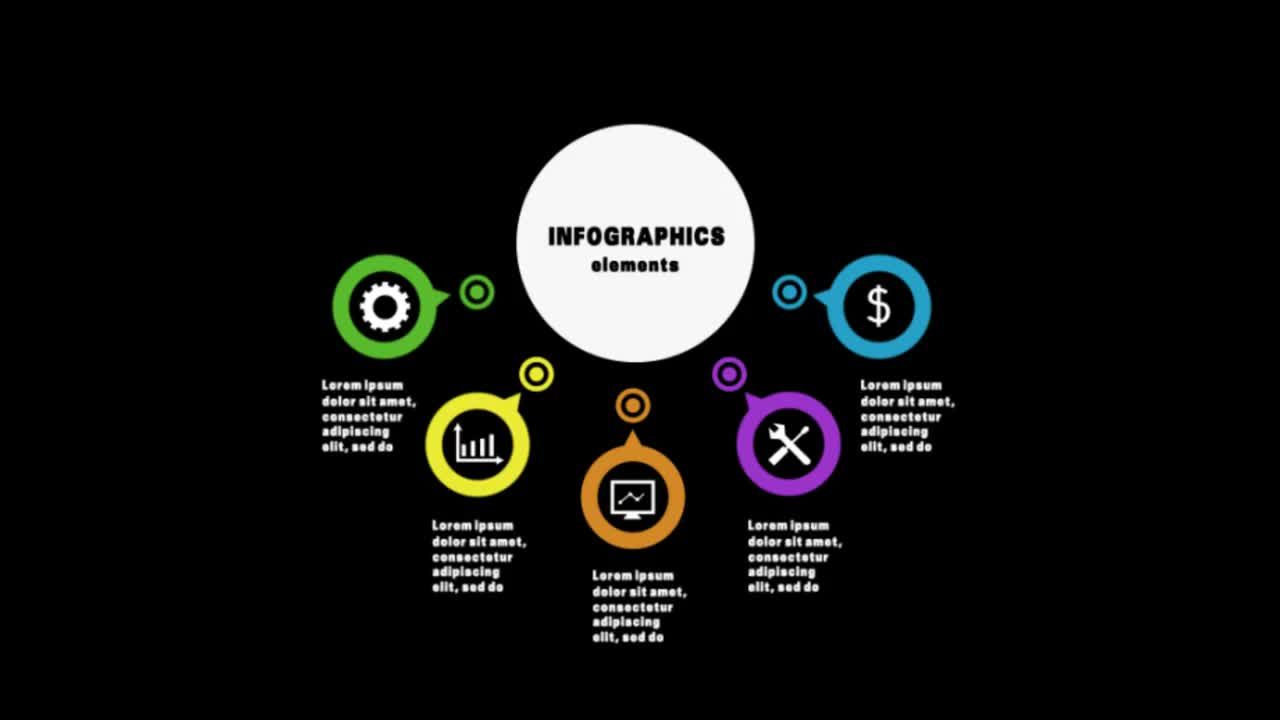 5个信息图表元素素材库精选AE模板