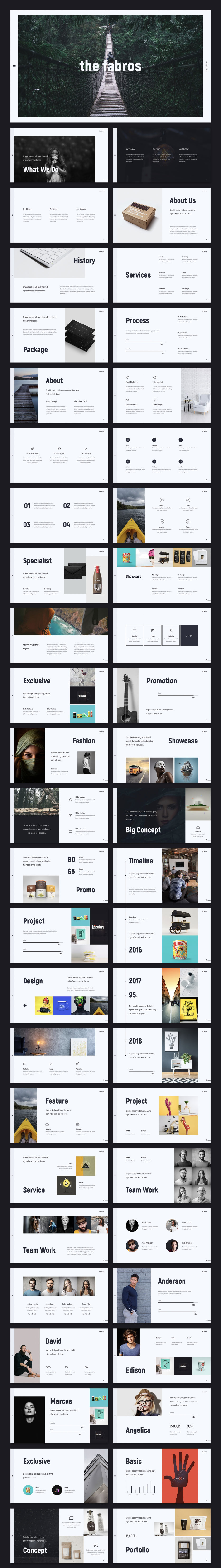 素材库下午茶：超文艺的大图PPT模板[PPTX,Key]