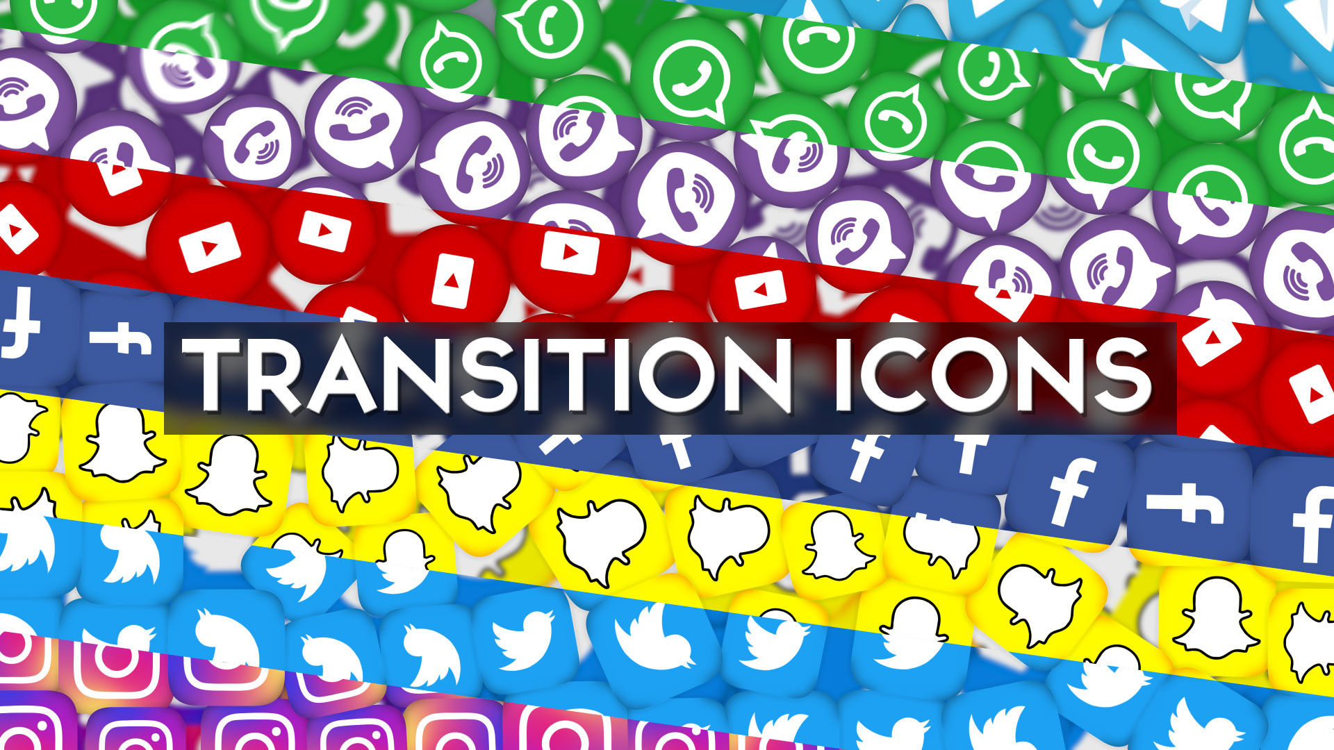 社交图标转换包素材库精选AE模板