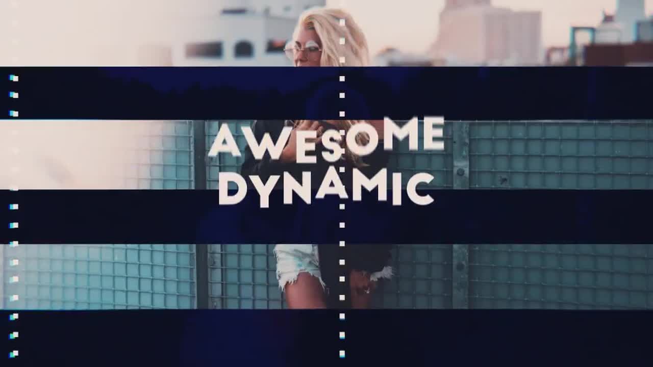 快速滑动的动态照片展示素材库精选AE模板