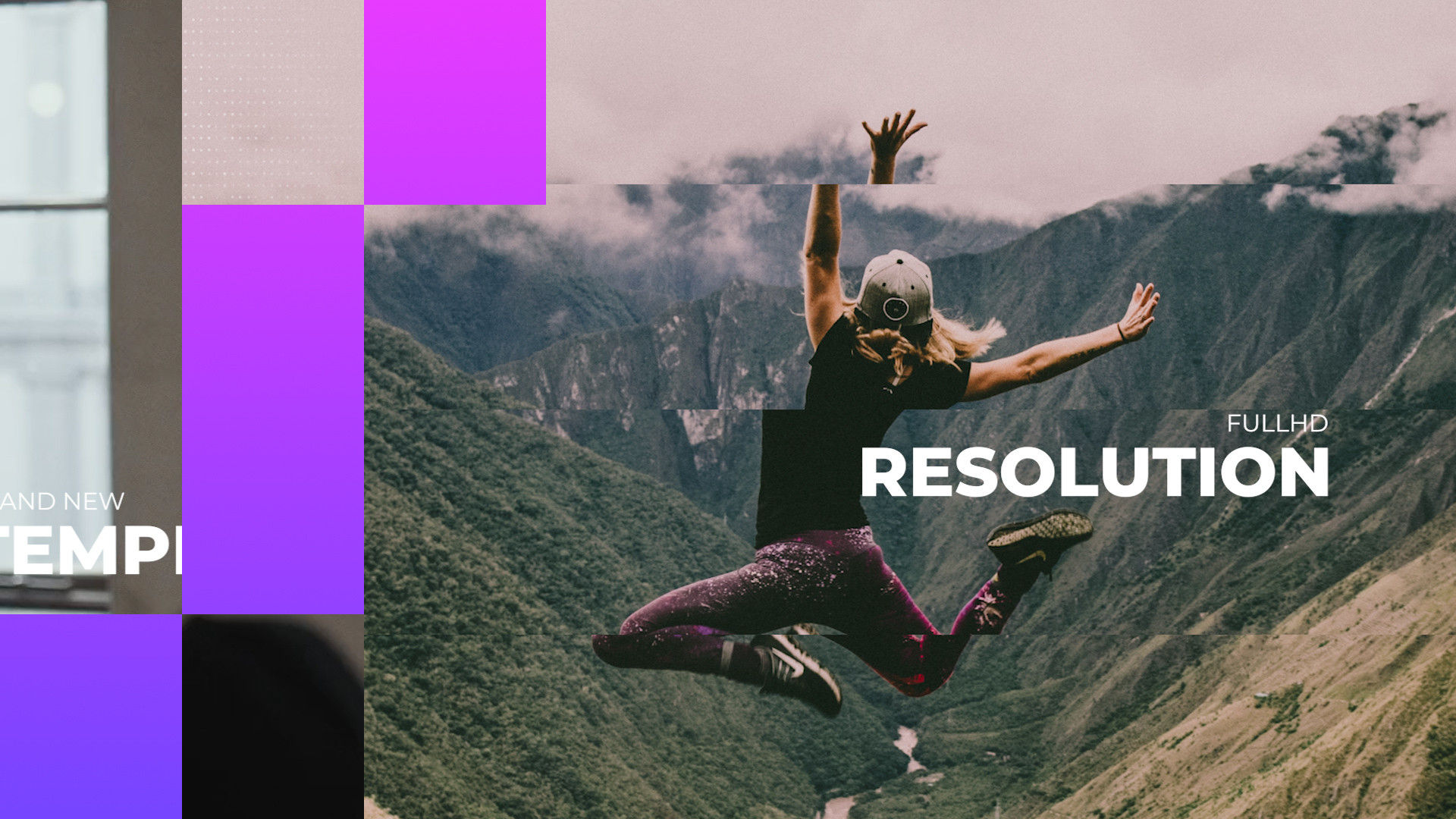 时尚的分屏转换效果电影宣传Pr模板