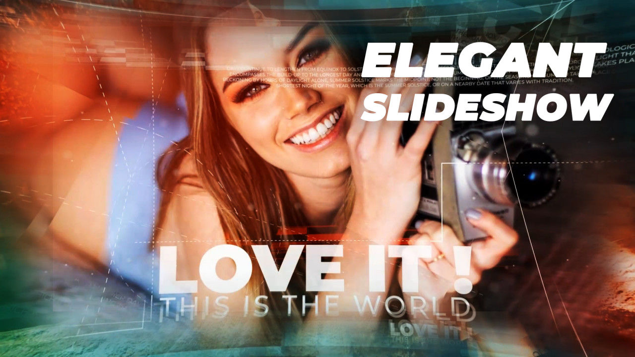 优雅缓慢的活动视频过渡效果素材库精选AE模板Elegant Slideshow