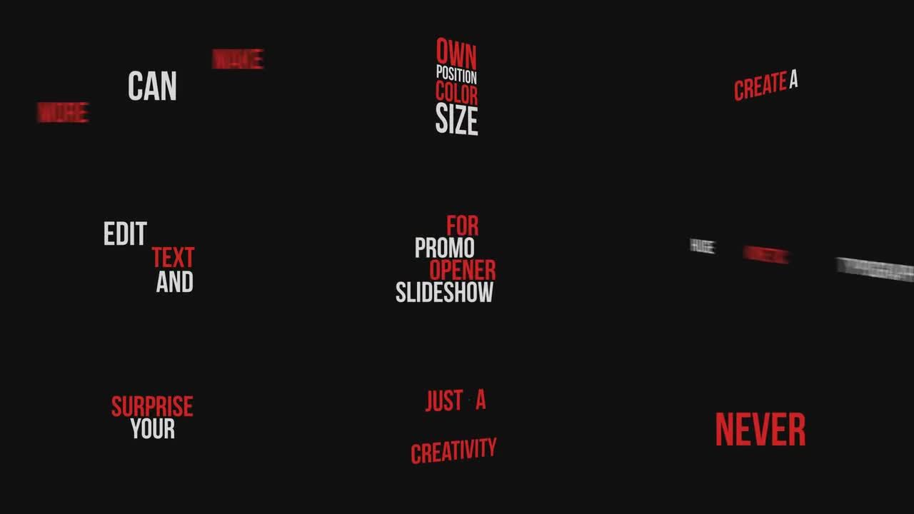 快速动态翻转标题文字效果展示素材库精选AE模板