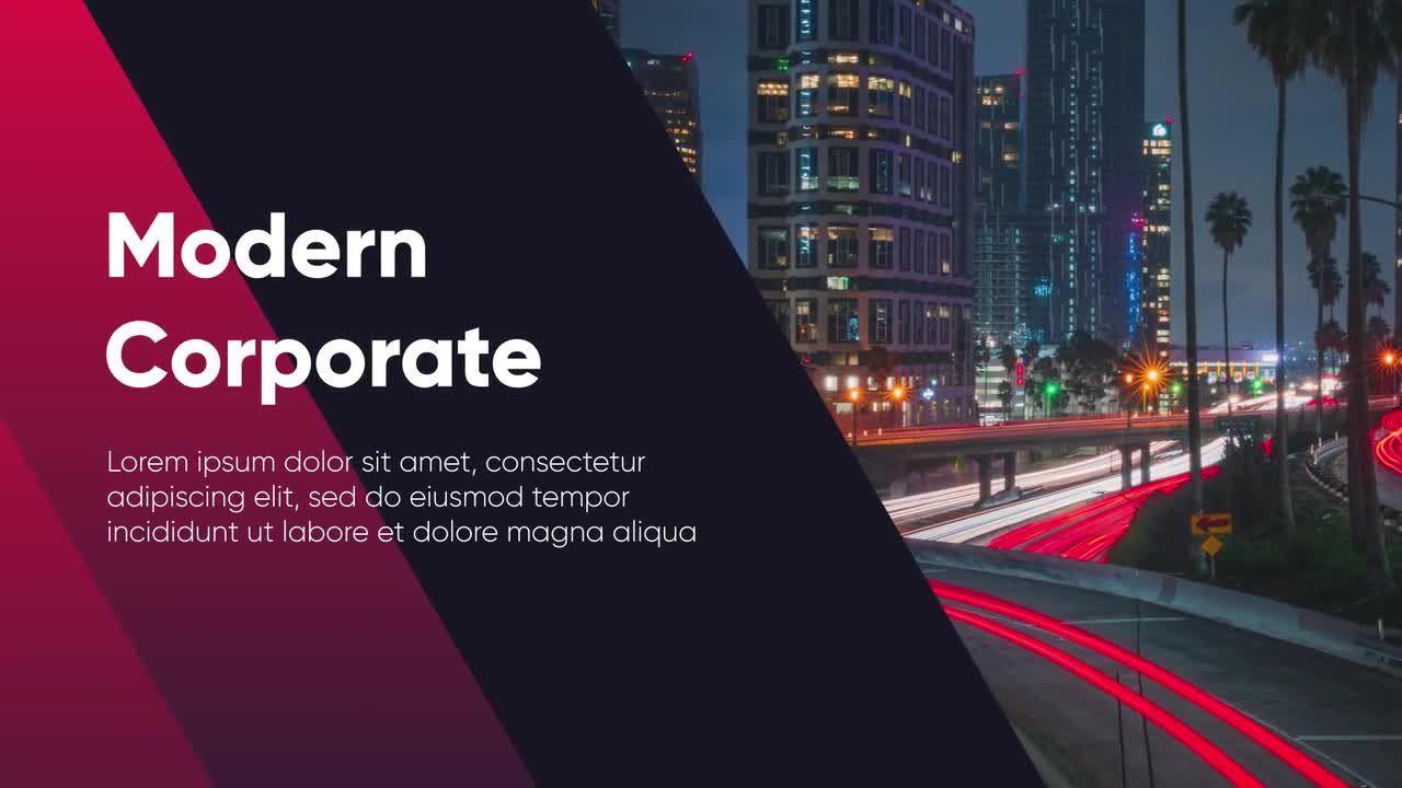 商务缓慢动态图文幻灯片素材库精选AE模板