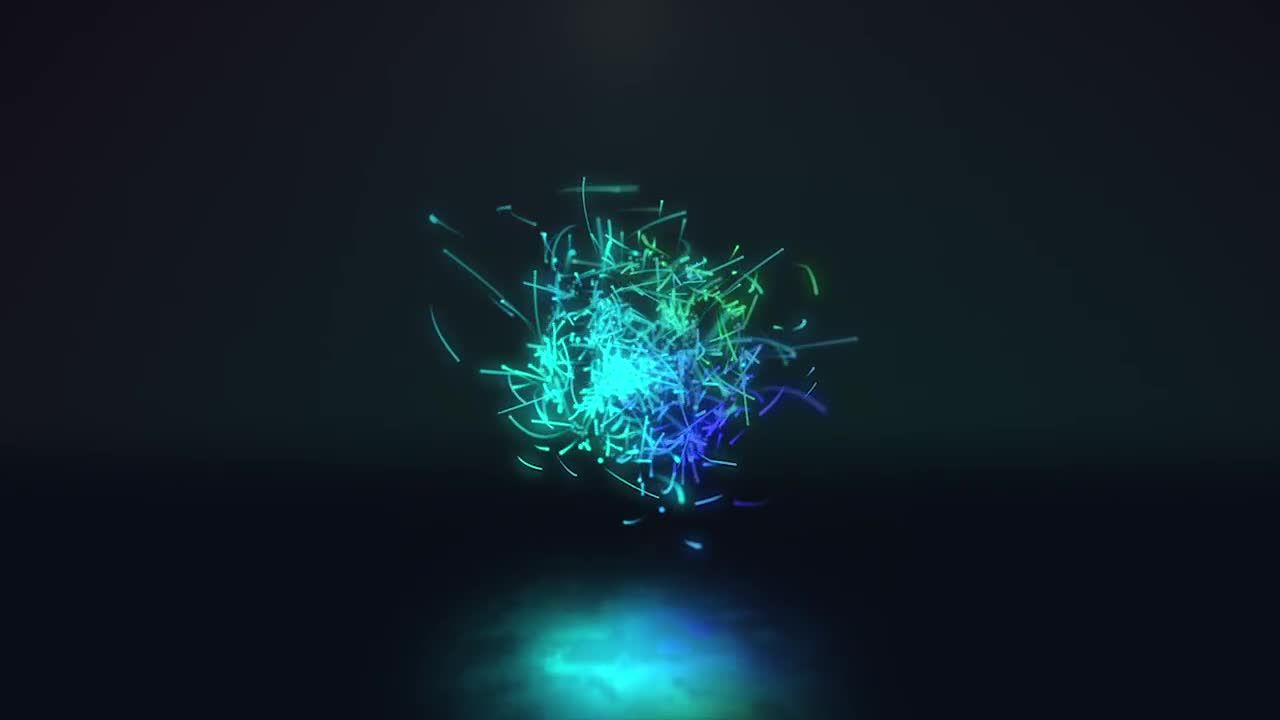 动画粒子轨迹商业幻灯片logo素材库精选AE模板Abstract Logo