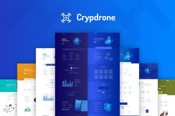 数字货币加密货币比特币主题网站HTML模板素材库精选 Crypdrone – Multipurpose Tech HTML Template