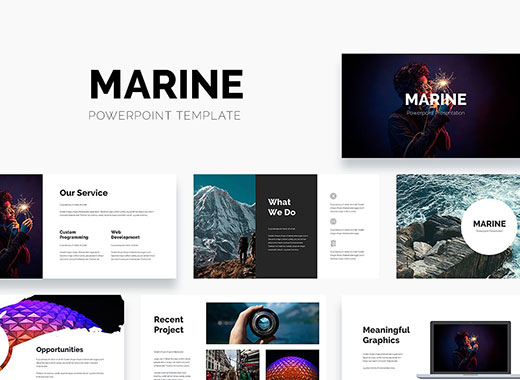 MARINE-90个极简主义PPT模板下载[pptx]