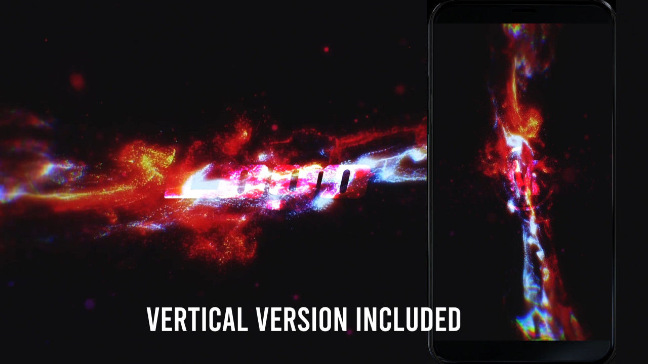 彩色爆炸徽标动画素材库精选AE模板