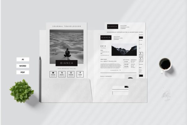 新媒体渠道营销推广方案设计模板素材库精选 Media Kit Partnership Proposal