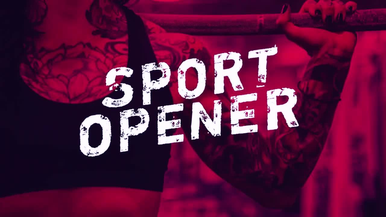 体育健身卷轴介绍素材库精选pr模板