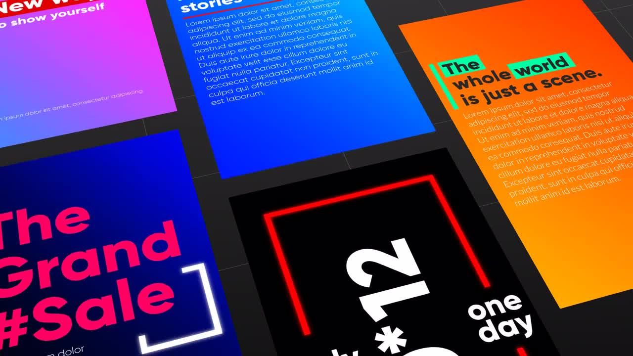 垂直竖屏排版文字动画素材库精选AE模板