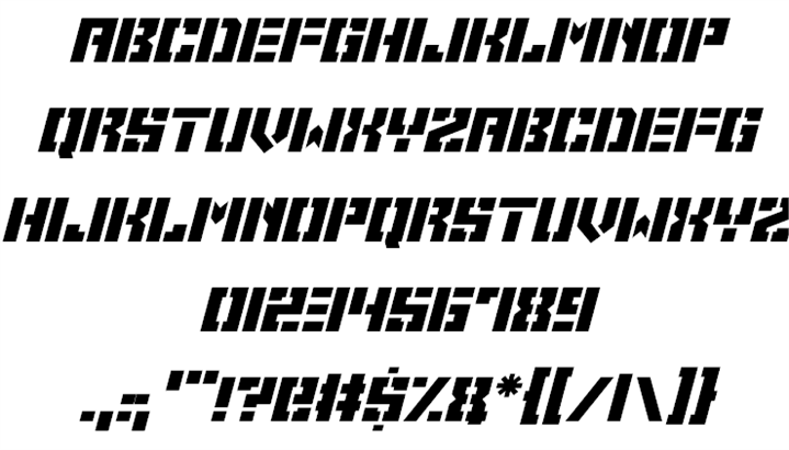 Space Cadets font插图2