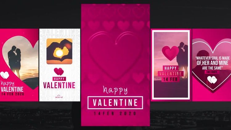 照片墙情人节故事是一个浪漫的素材库精选AE模板