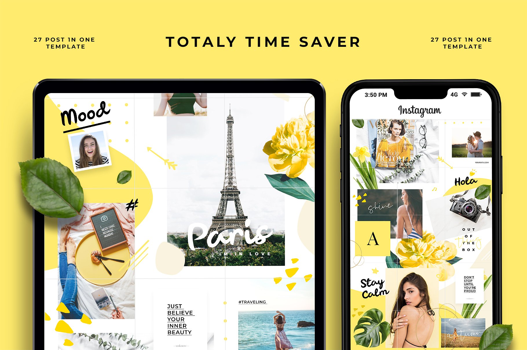 时尚极简的Instagram社交媒体模板素材库精选 Instagram Puzzle – Hola [psd]插图