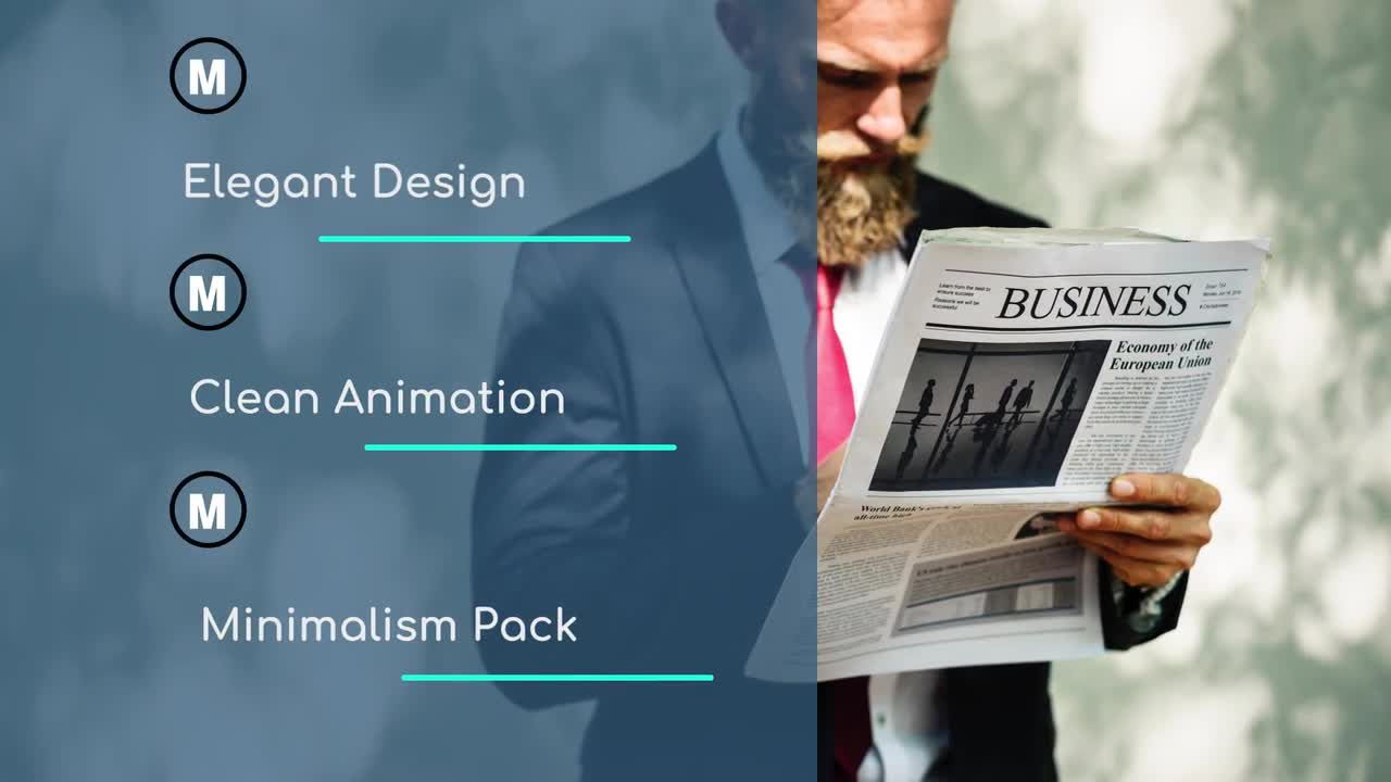 时尚创意企业宣传动画素材库精选pr模板