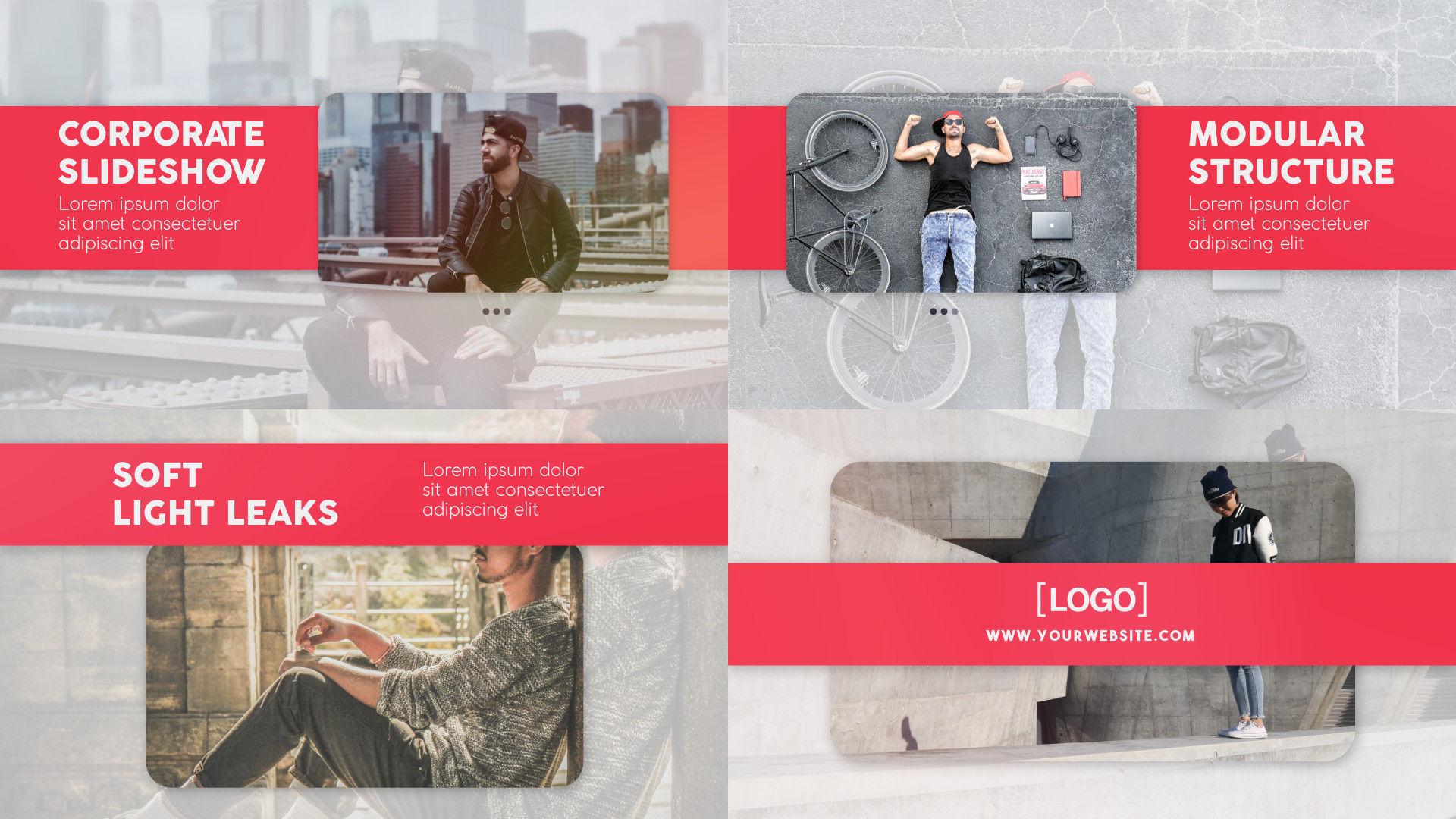 现代醒目新潮的企业幻灯片素材库精选AE模板