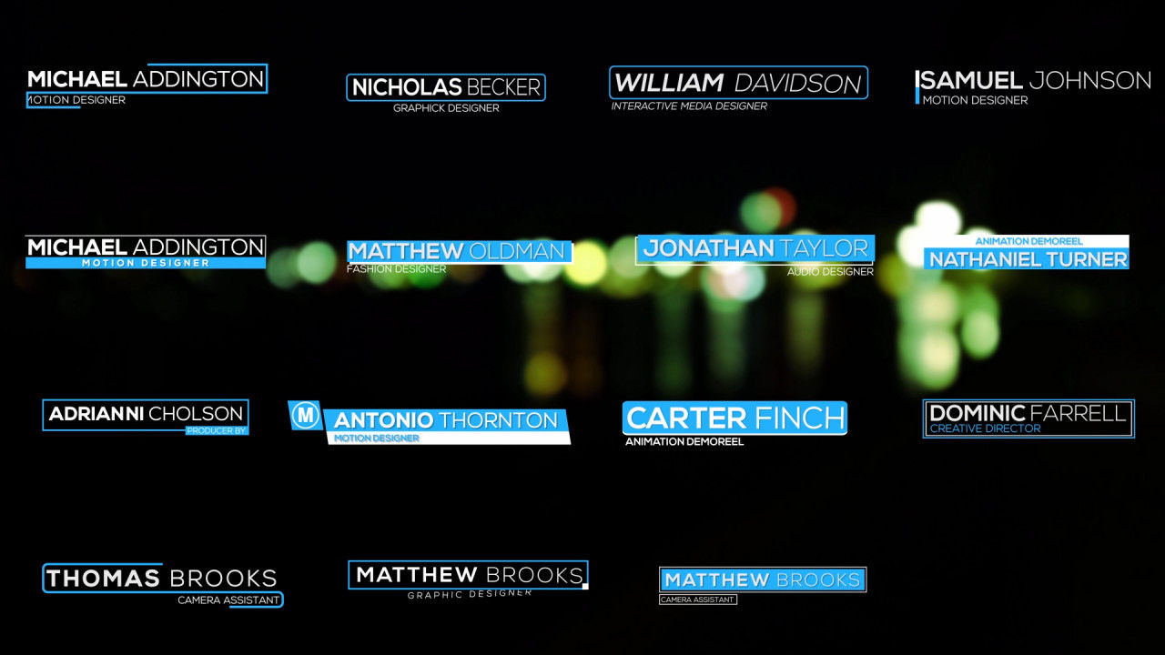 15个全屏标题字幕框动画素材库精选AE模板