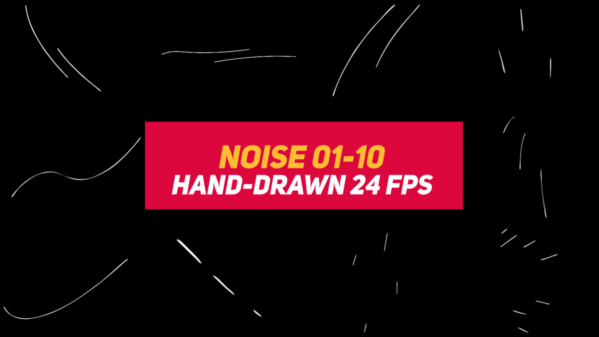 10个快速有趣创意的AE手绘噪声元素模板