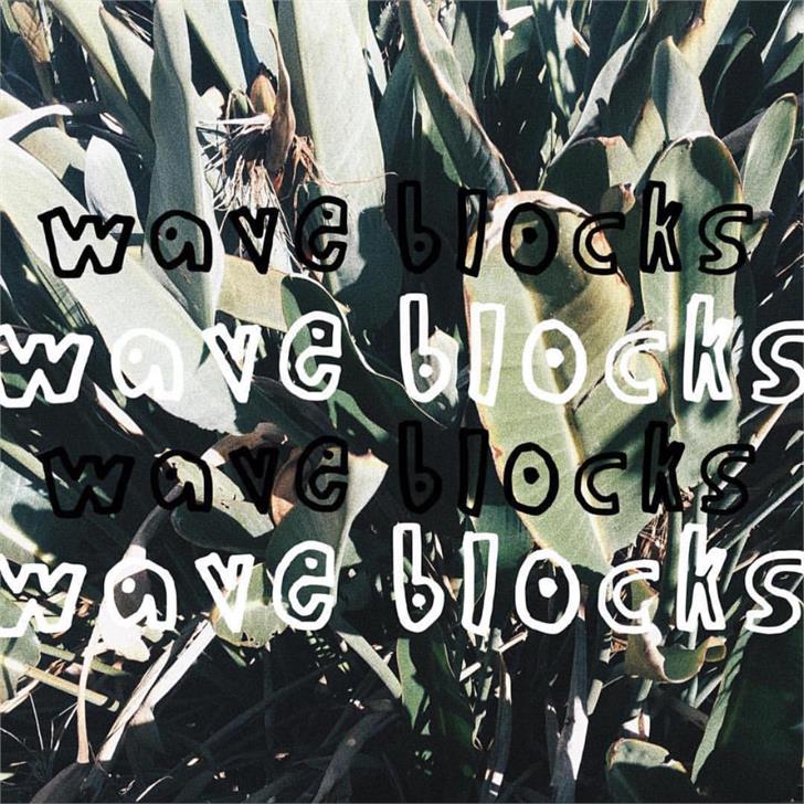 Wave Blocks font插图