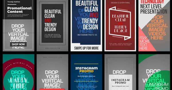 社交媒体新媒体宣传推广视频素材库精选AE模板 Instagram Stories V.3