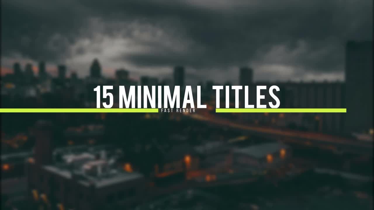 15个专业的小标题素材库精选AE模板