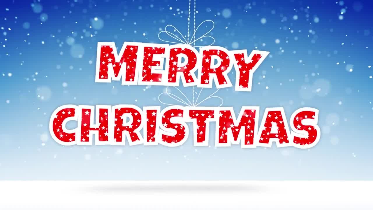 圣诞节氛围雪花飘落动态字幕标题特效ae模板