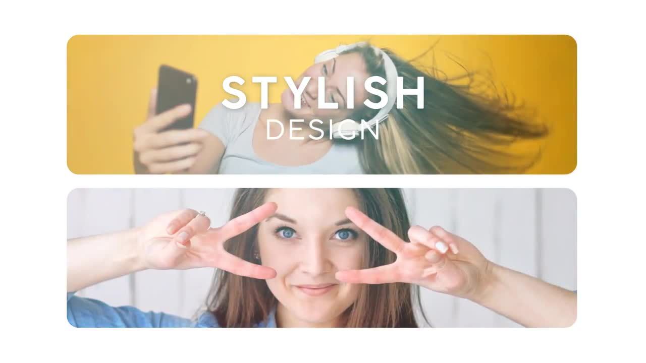 干净时尚创意的高级幻灯片素材库精选AE模板