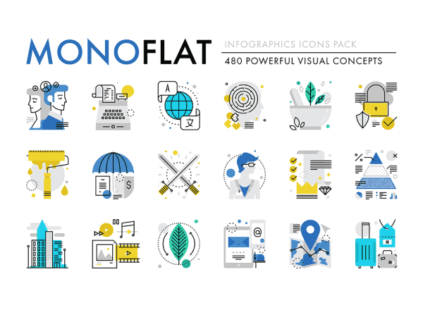 一套好用的时尚的图标插画打包下载[SVG]