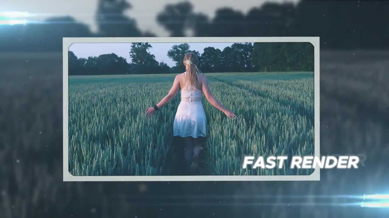 创意温馨动态照片展示幻灯片素材库精选PR模板