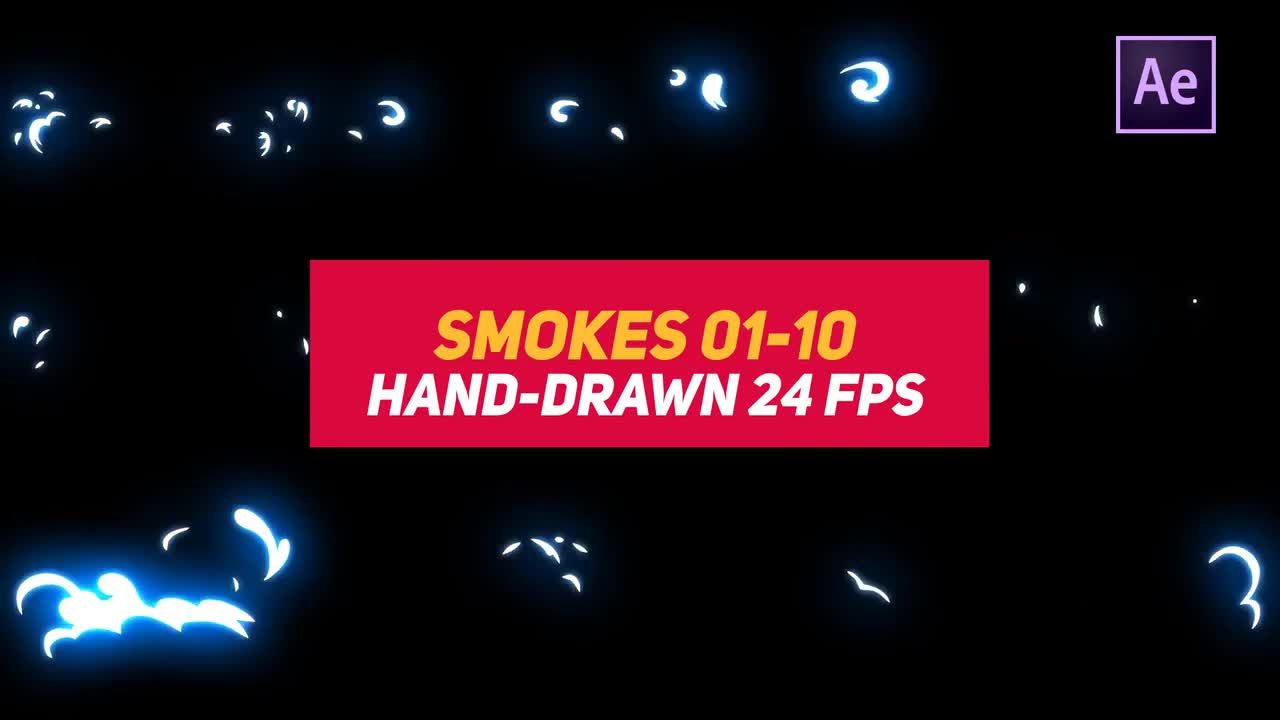 平滑的液体飞溅效果电影预告素材库精选AE模板