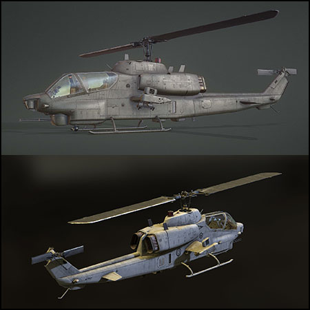AH-1W超级眼镜蛇直升机素材之家精选3D模型